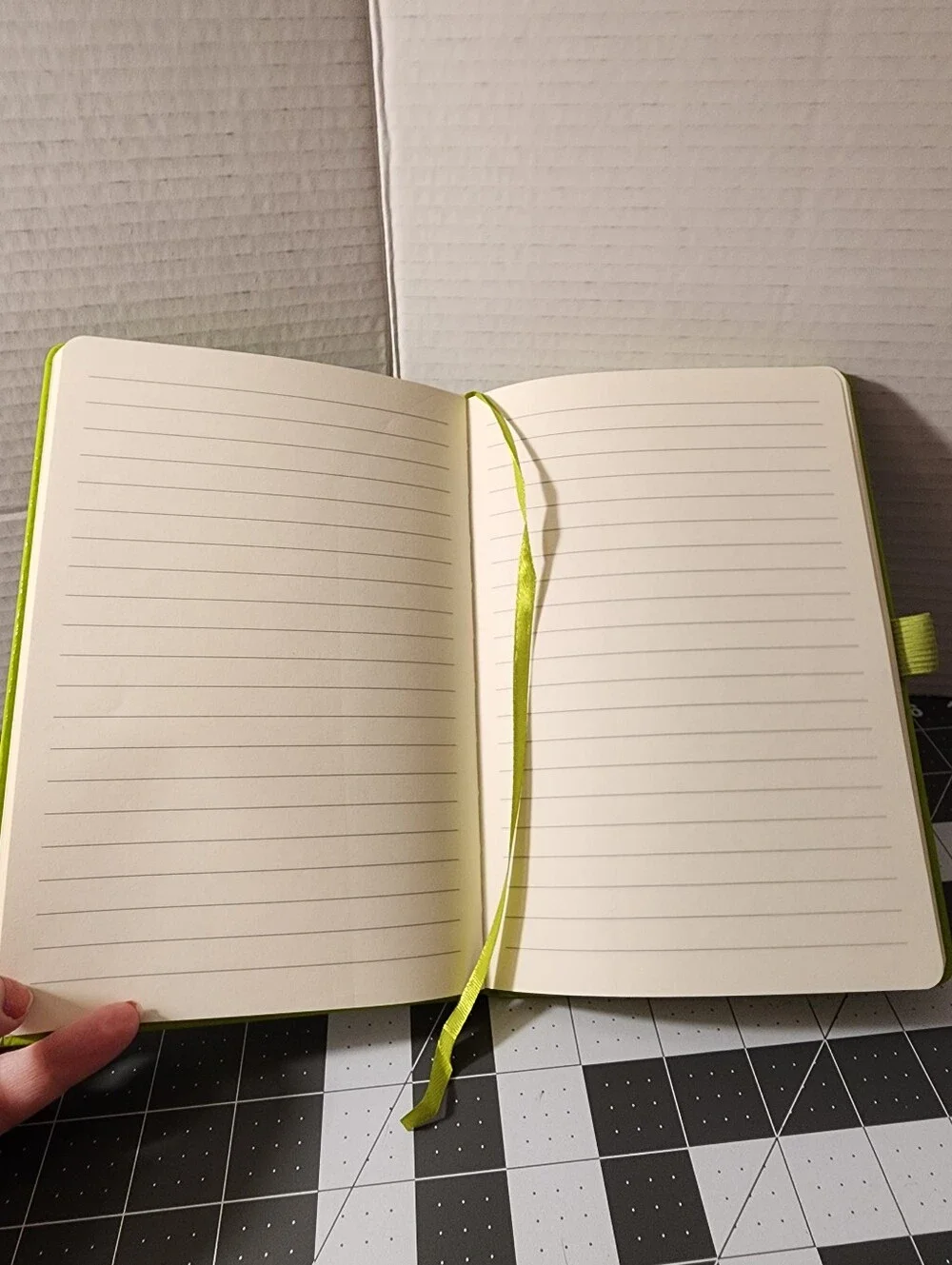 Green Strawberry Print Notebook